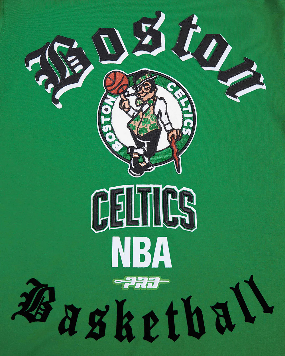 NBA BOSTON CELTICS OLD ENGLISH MEN'S TEE (KELLY GREEN) - Image 5