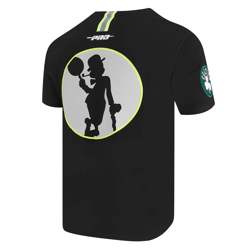 NBA BOSTON CELTICS UNDER THE LIGHTS MEN'S SINGLE JERSEY TEE (BLACK) - Image 4