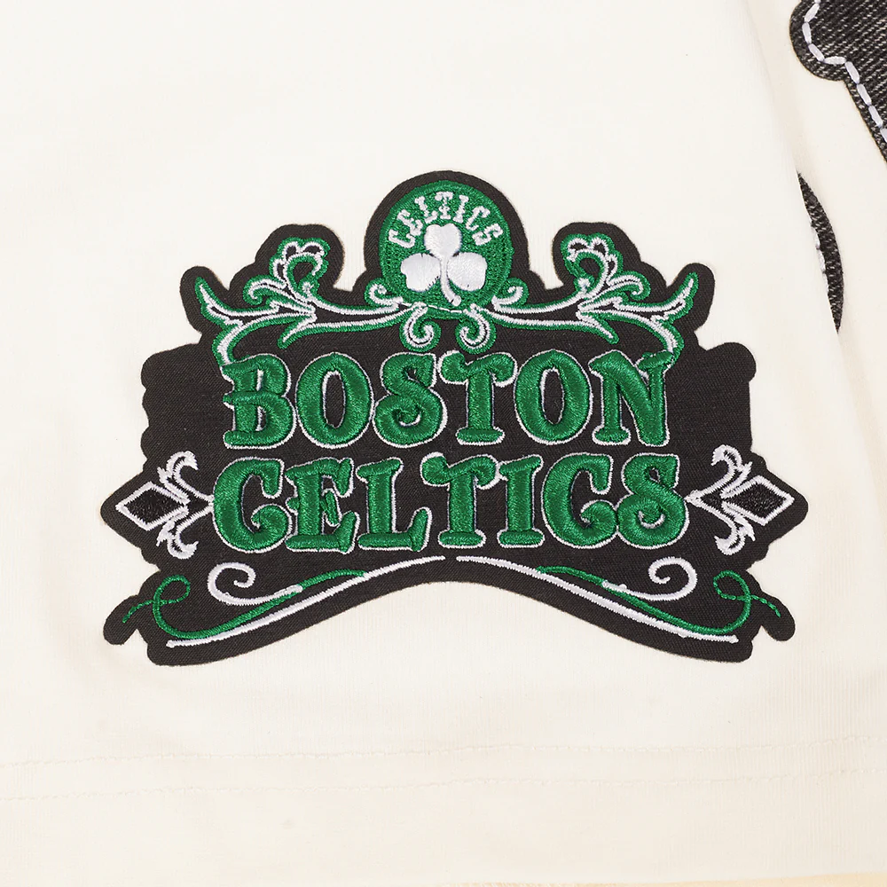 BOSTON CELTICS REBEL ATHLETICS STACKED LOGO MEN'S SJ TEE (EGGSHELL) - Image 5