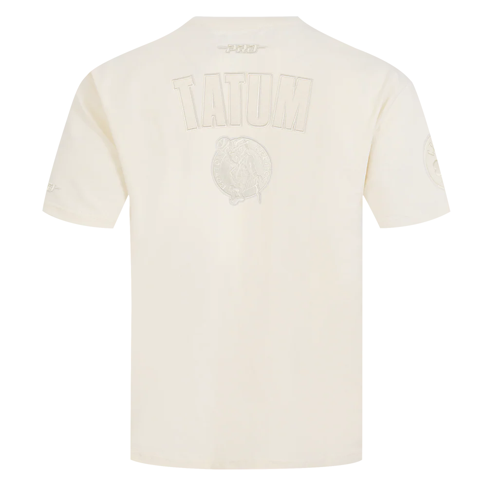 NBA BOSTON CELTICS JAYSON TATUM #0 NEUTRAL PNN MEN'S CJ DROP SHOULDER TEE (EGGSHELL) - Image 7
