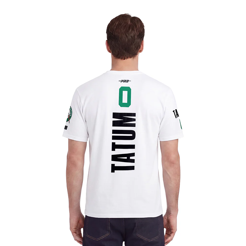 NBA BOSTON CELTICS JAYSON TATUM #0 CLASSIC PNN MEN'S SJ TEE (WHITE) - Image 2