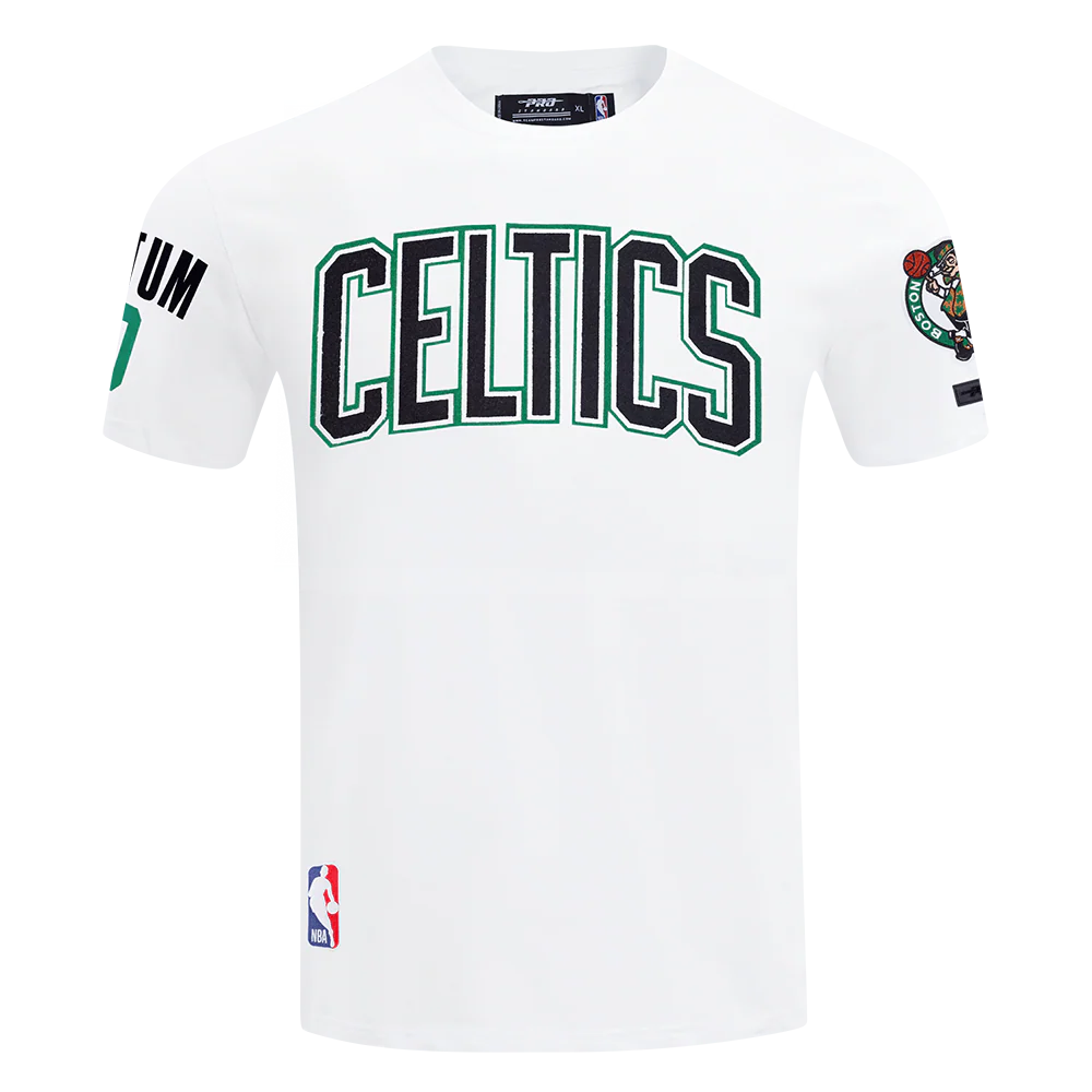NBA BOSTON CELTICS JAYSON TATUM #0 CLASSIC PNN MEN'S SJ TEE (WHITE) - Image 3