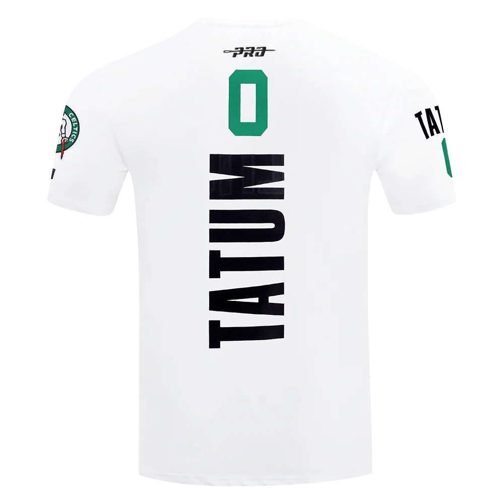 NBA BOSTON CELTICS JAYSON TATUM #0 CLASSIC PNN MEN'S SJ TEE (WHITE) - Image 5
