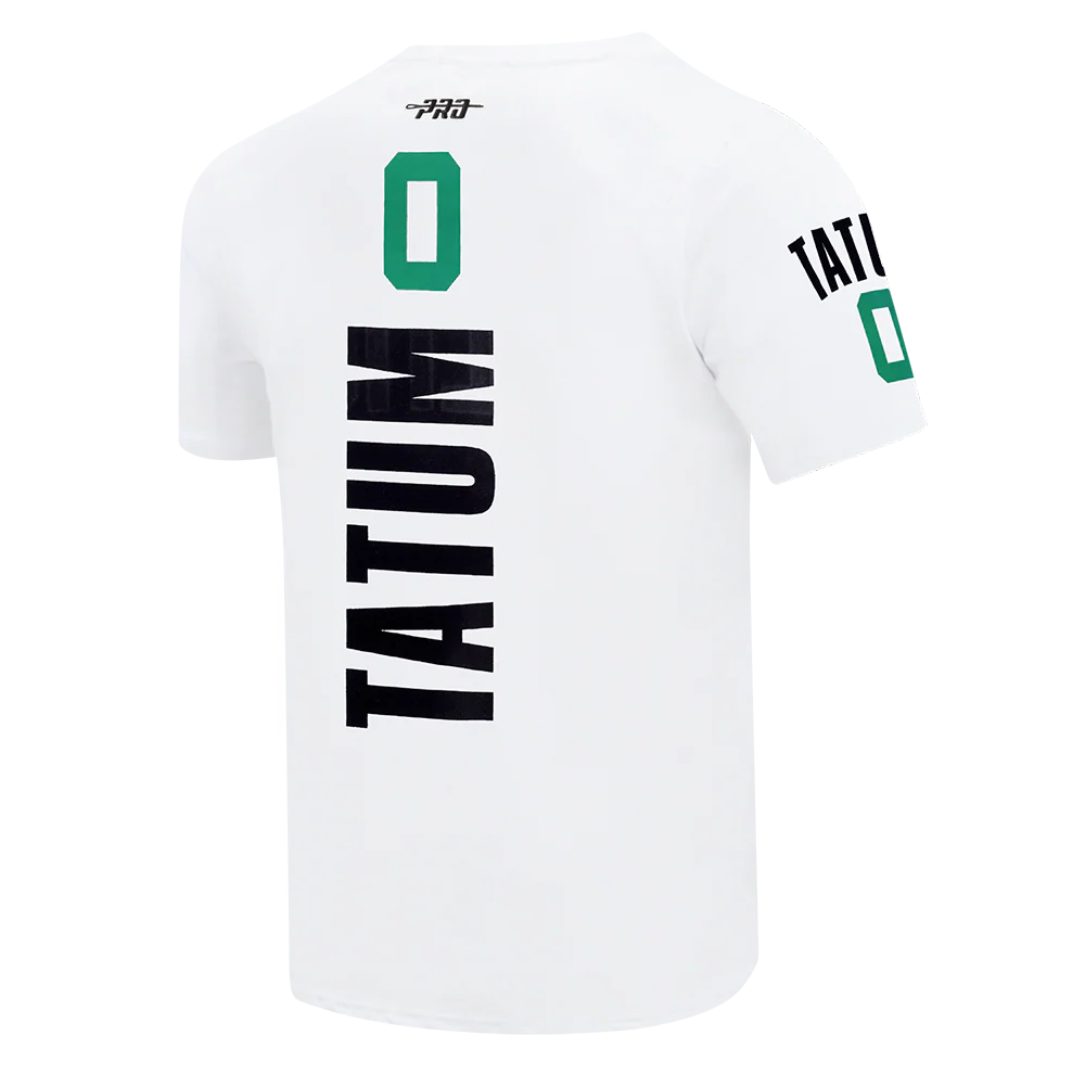 NBA BOSTON CELTICS JAYSON TATUM #0 CLASSIC PNN MEN'S SJ TEE (WHITE) - Image 6