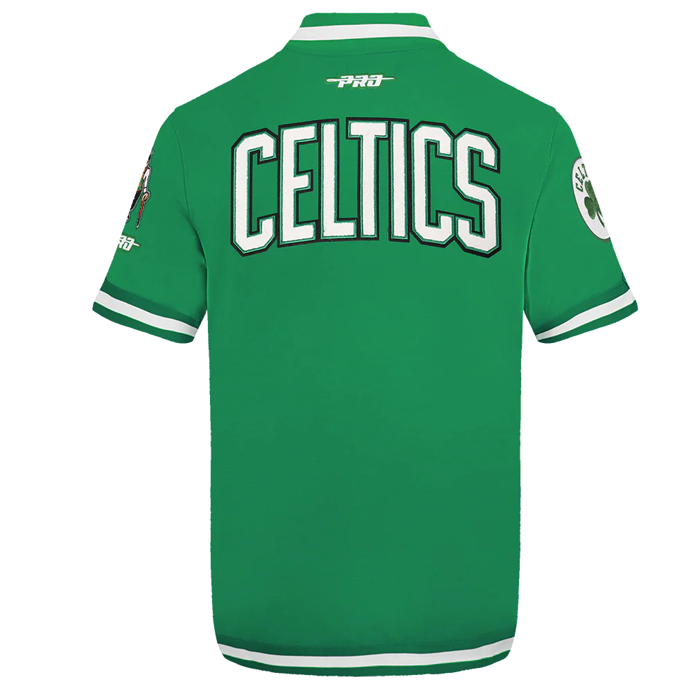 NBA BOSTON CELTICS JAYSON TATUM #0 CLASSIC PNN MEN'S DOUBLE KNIT JACKET (KELLY GREEN) - Image 3