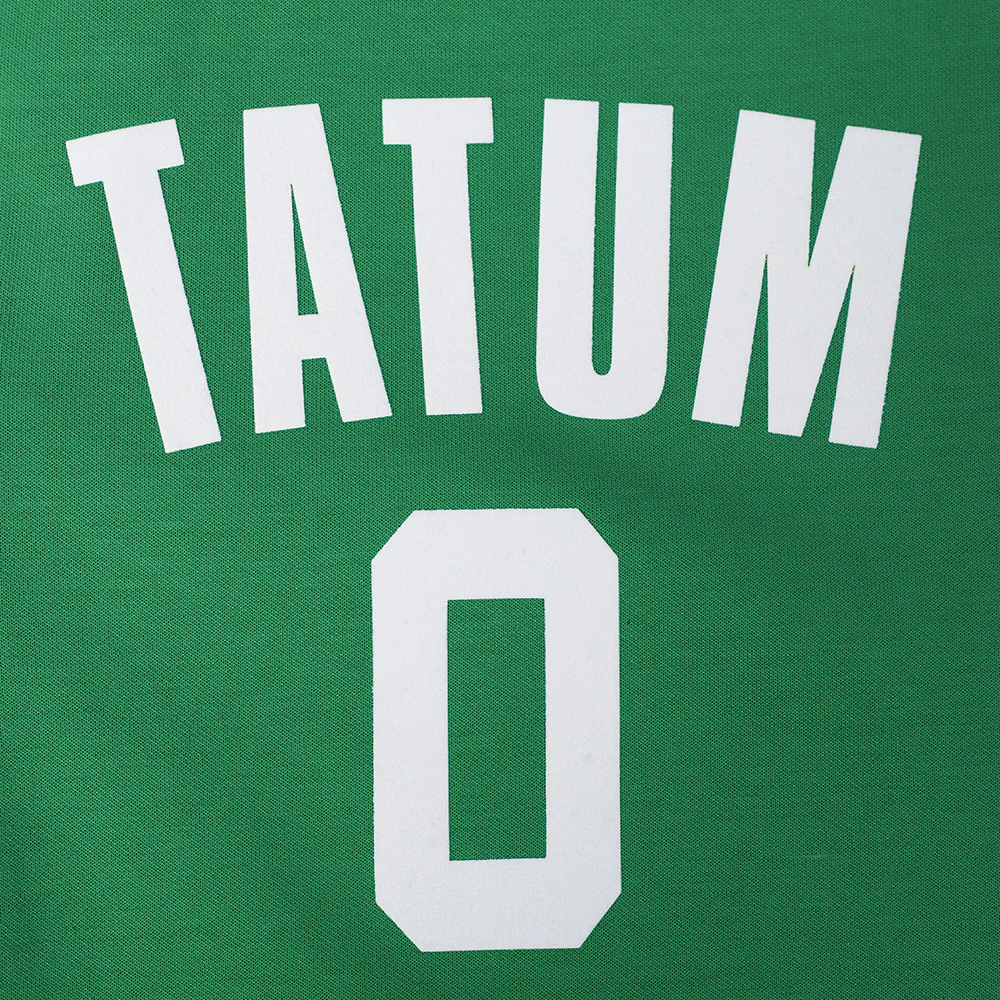 NBA BOSTON CELTICS JAYSON TATUM #0 CLASSIC PNN MEN'S DOUBLE KNIT JACKET (KELLY GREEN) - Image 6