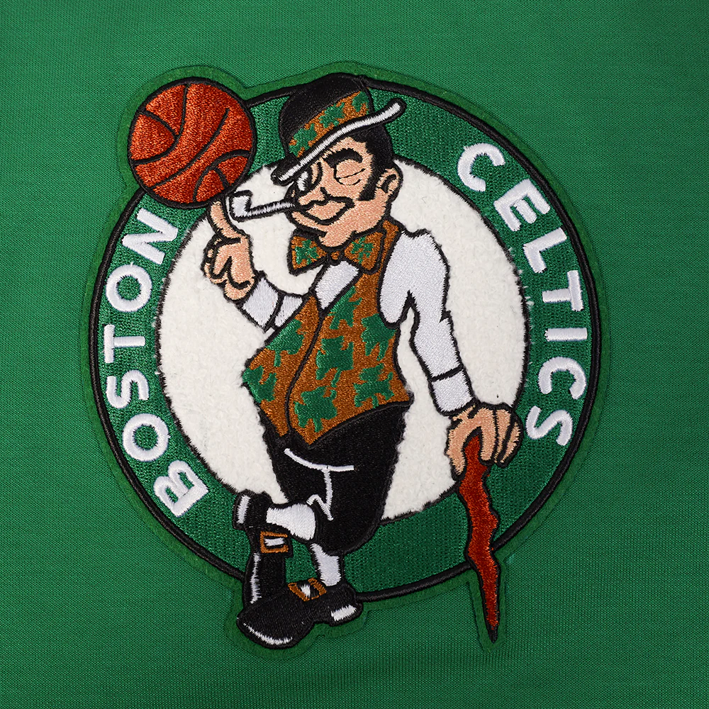 NBA BOSTON CELTICS JAYSON TATUM #0 CLASSIC PNN MEN'S DOUBLE KNIT JACKET (KELLY GREEN) - Image 7
