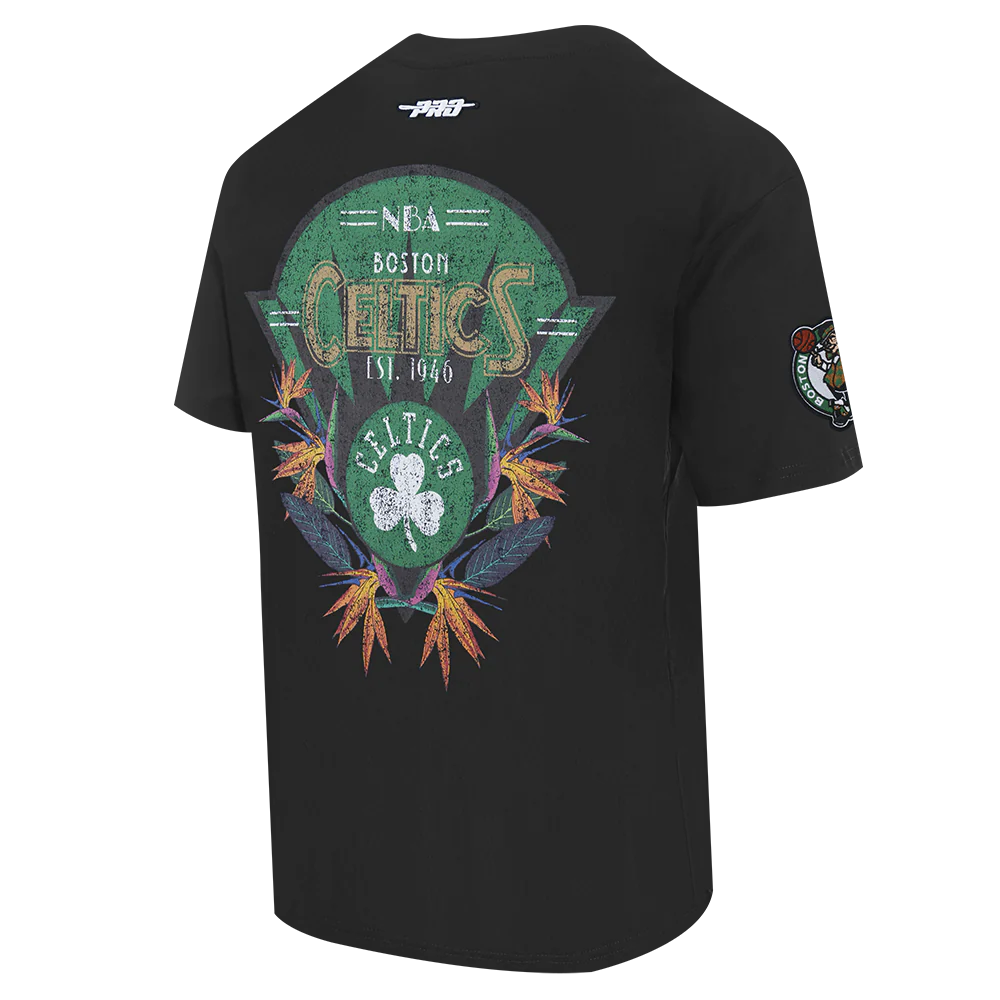 NBA BOSTON CELTICS PARADISE MEN'S S/S TEE (BLACK) - Image 5