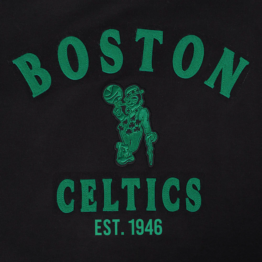 NBA BOSTON CELTICS FIRST TEAM MEN'S RAGLAN TEE (EGGSHELL/ BLACK) - Image 8