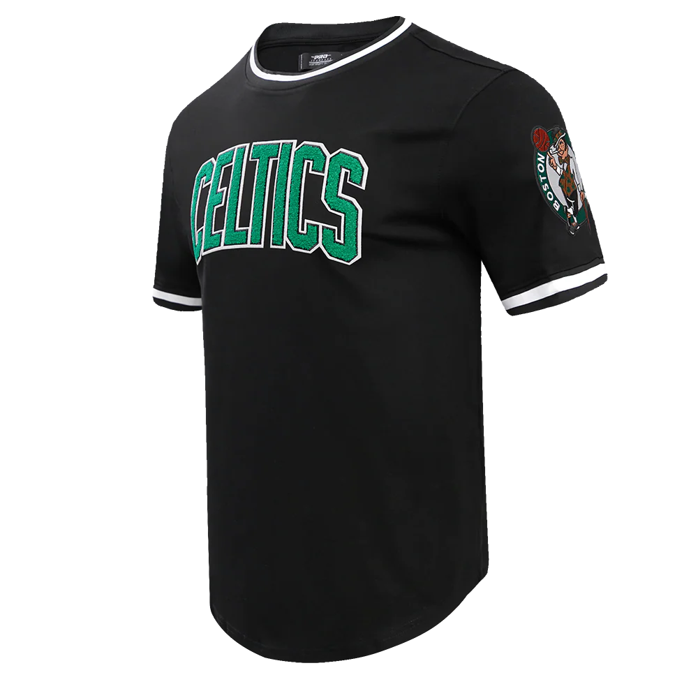 NBA BOSTON CELTICS CLASSIC CHENILLE MEN'S S/S TEE (BLACK) - Image 4
