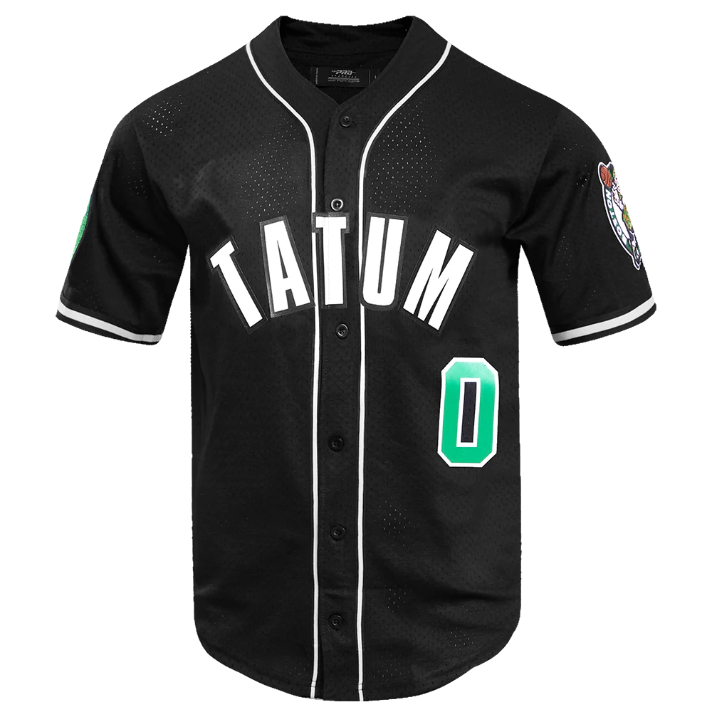 NBA BOSTON CELTICS PLAYER NAME AND NUMBER MEN'S BUTTON DOWN MESH TOP (BLACK) - Image 2