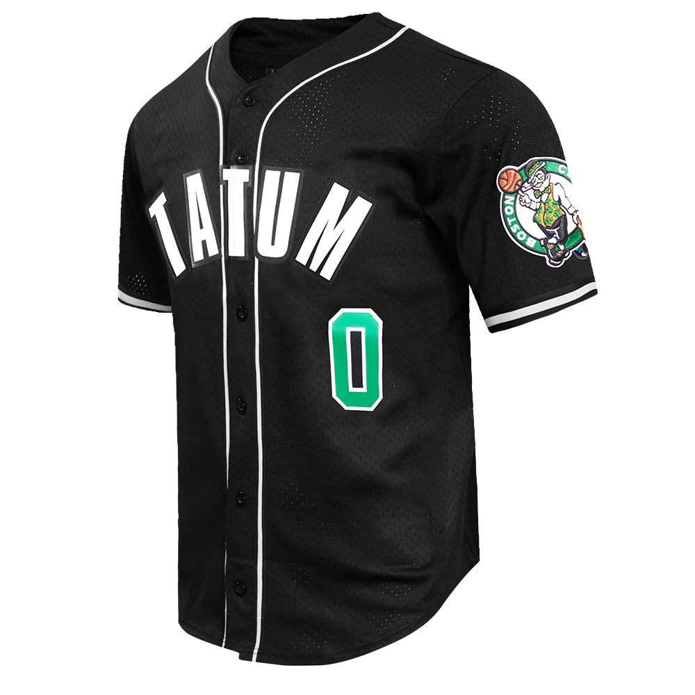 NBA BOSTON CELTICS PLAYER NAME AND NUMBER MEN'S BUTTON DOWN MESH TOP (BLACK) - Image 4
