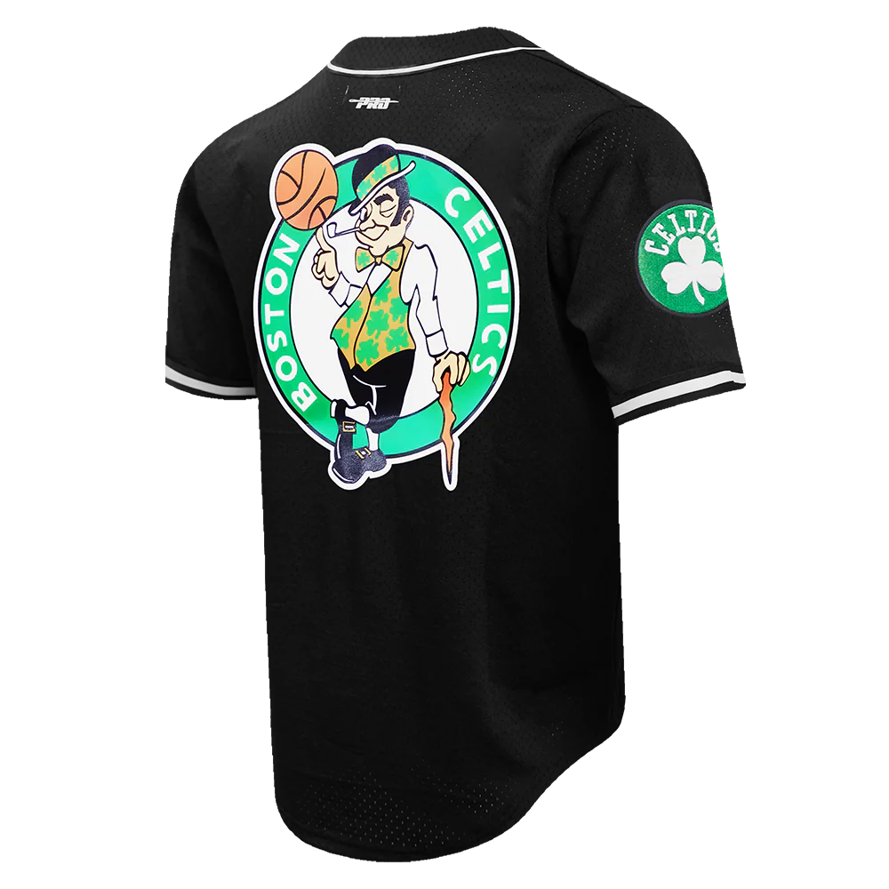 NBA BOSTON CELTICS PLAYER NAME AND NUMBER MEN'S BUTTON DOWN MESH TOP (BLACK) - Image 6