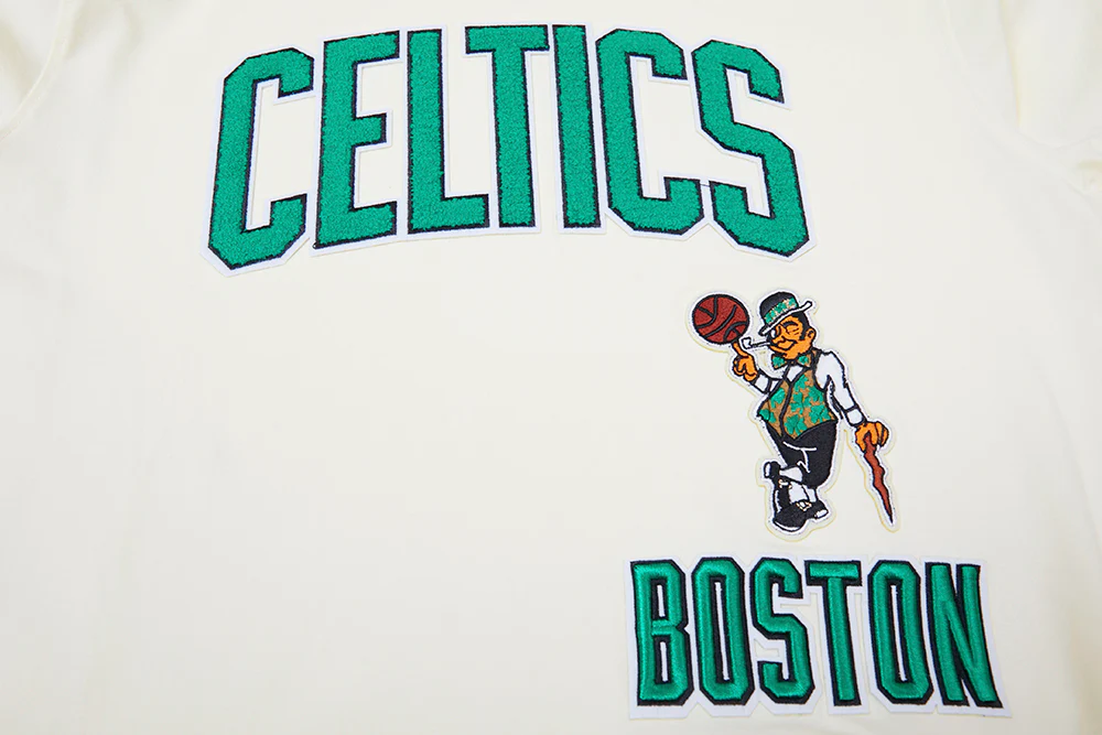NBA BOSTON CELTICS RETRO CLASSIC MEN'S STRIPED TEE (EGGSHELL/ KELLY GREEN) - Image 5