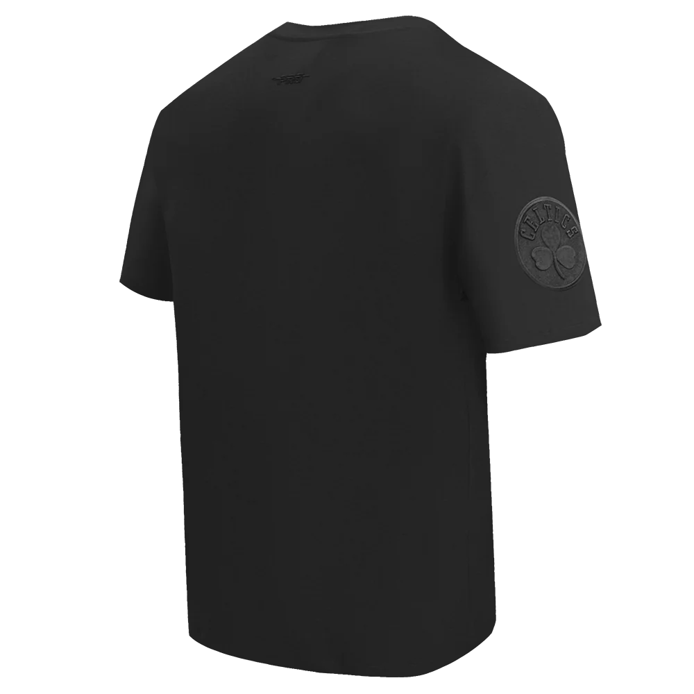 NBA BOSTON CELTICS NEUTRAL COTTON JERSEY DROP SHOULDER TEE (BLACK) - Image 5