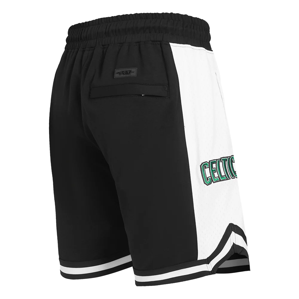 NBA BOSTON CELTICS SCRIPT TAIL MEN'S DOUBLE KNIT 2.0 SHORT (BLACK) - Image 3