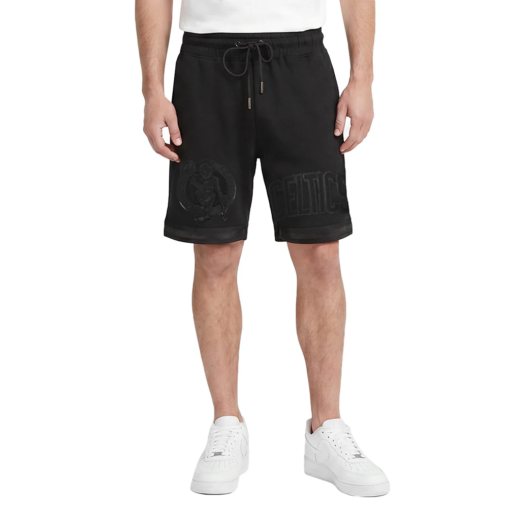 NBA BOSTON CELTICS CLASSIC 3BK MEN'S ATHLETIC SHORT (TRIPLE BLACK)