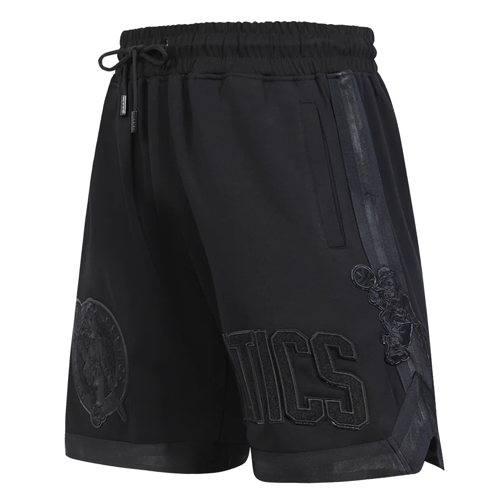 NBA BOSTON CELTICS CLASSIC 3BK MEN'S ATHLETIC SHORT (TRIPLE BLACK) - Image 4