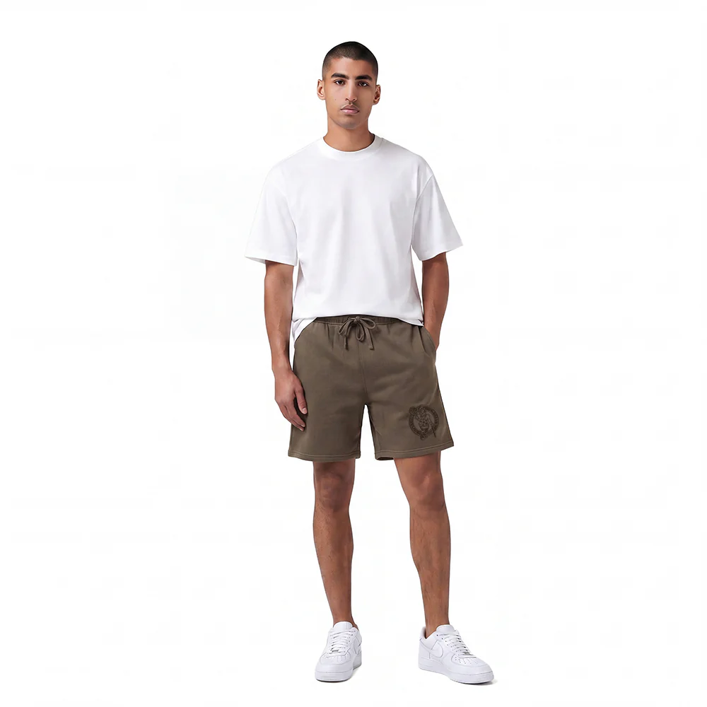 NBA BOSTON CELTICS NEUTRAL MEN'S SHORT (DARK TAUPE) - Image 3