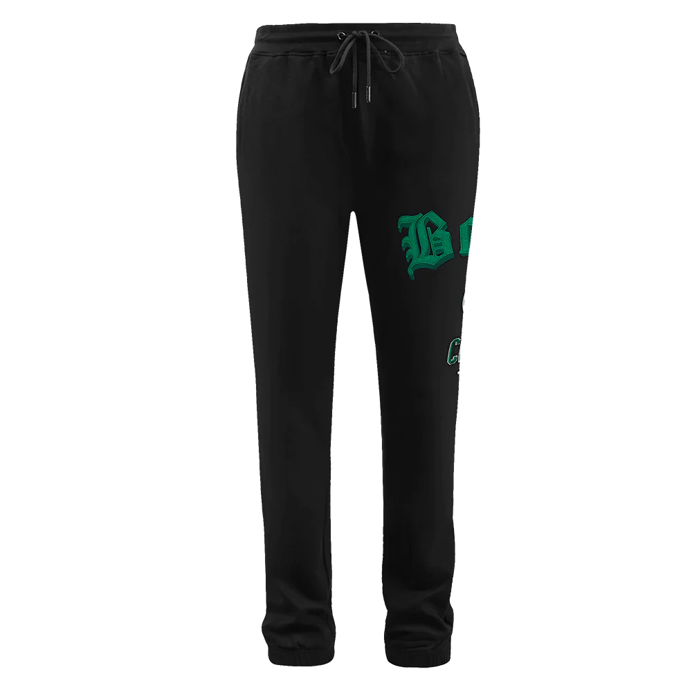 NBA BOSTON CELTICS OLD ENGLISH MEN'S SWEATPANT (BLACK) - Image 4