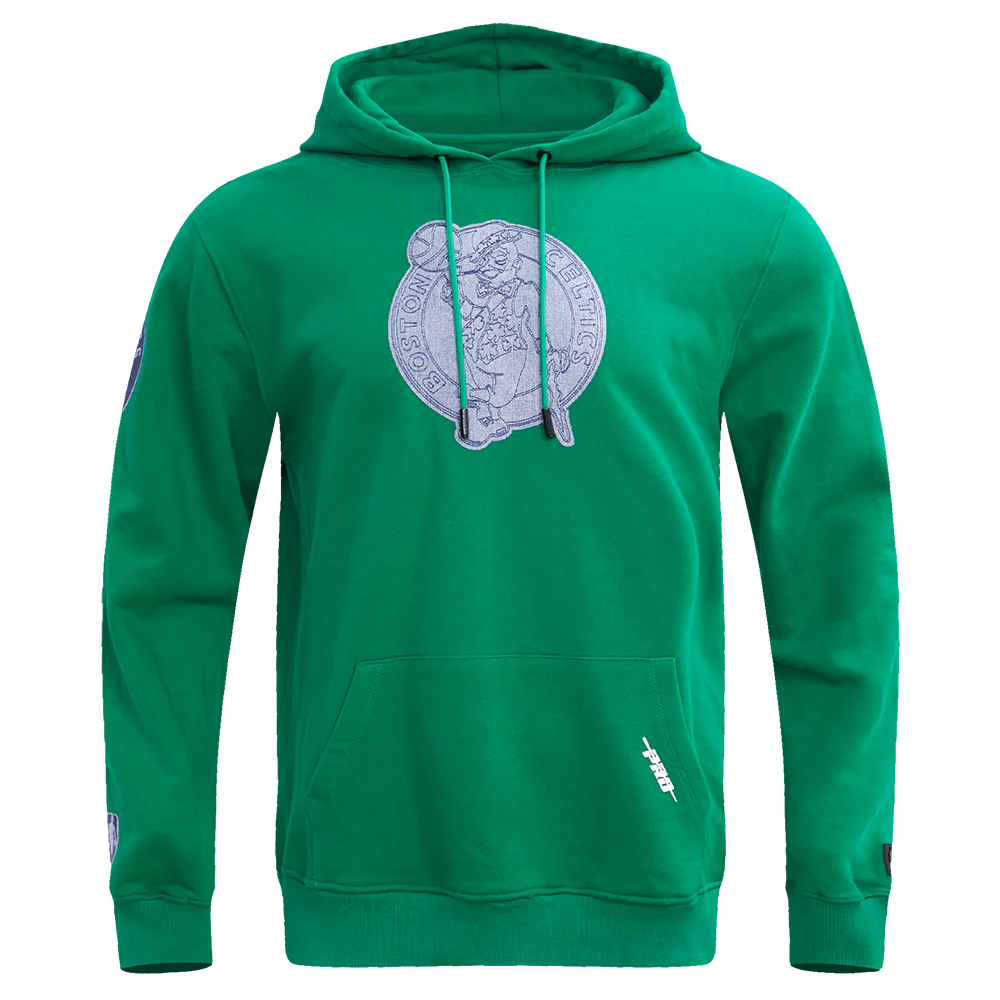 NBA BOSTON CELTICS VARSITY BLUES MEN'S PULLOVER HOODIE (KELLY GREEN)