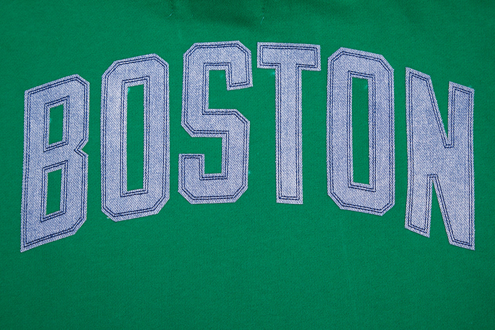 NBA BOSTON CELTICS VARSITY BLUES MEN'S PULLOVER HOODIE (KELLY GREEN) - Image 6