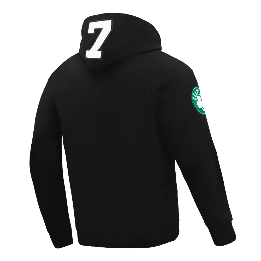 NBA BOSTON CELTICS JAYLEN BROWN #7 DRIVE FLEECE PULLOVER HOODIE (BLACK) - Image 4