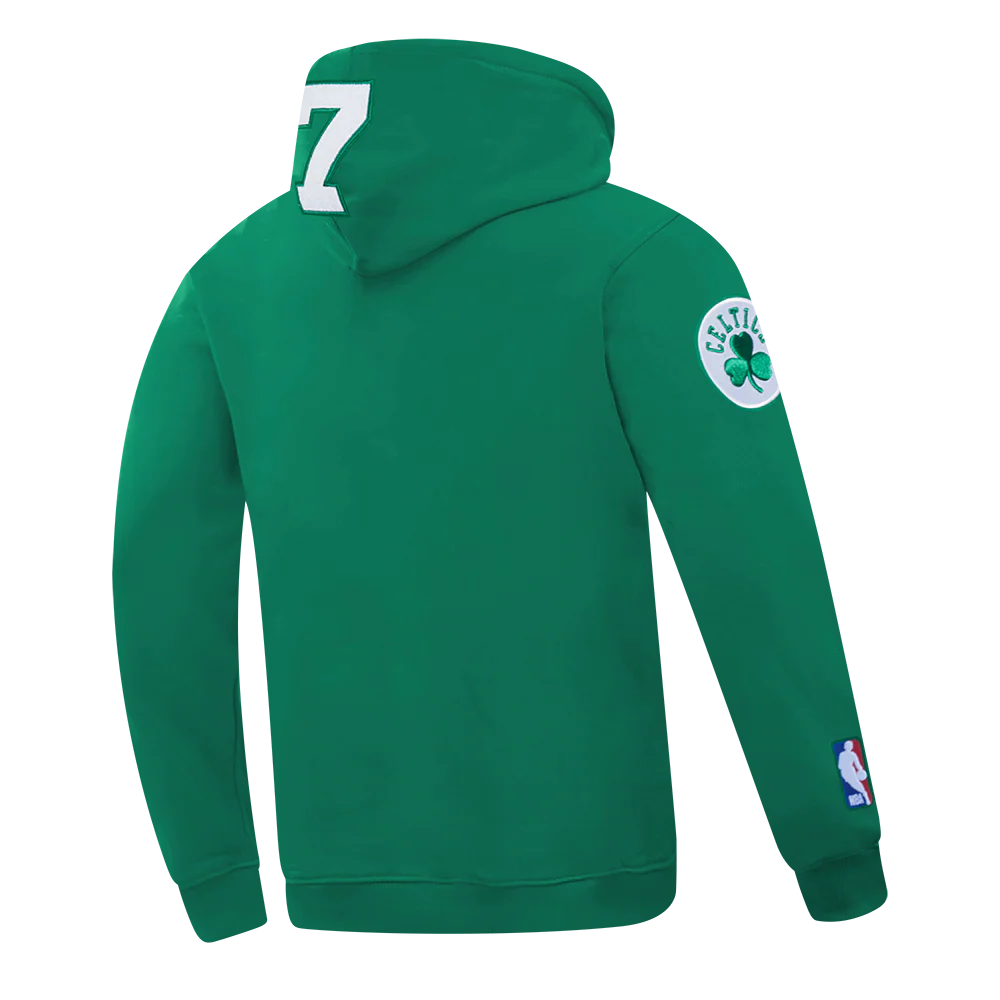 NBA BOSTON CELTICS JAYLEN BROWN #7 DRIVE MEN'S FLC PO HOODIE (KELLY GREEN) - Image 4