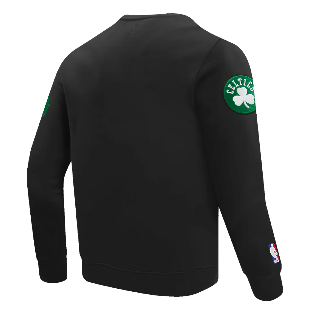 NBA BOSTON CELTICS OLD ENGLISH MEN'S CREWNECK (BLACK) - Image 6