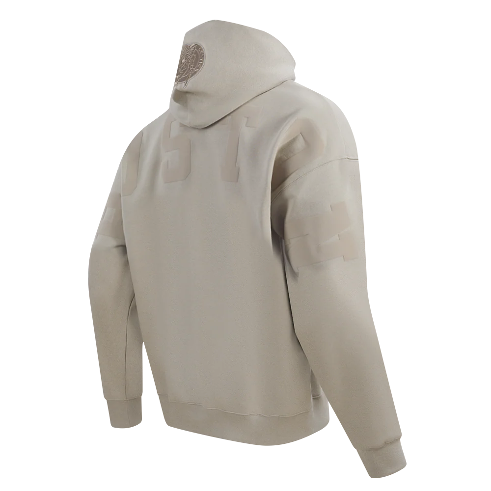 NBA BOSTON CELTICS WINGSPAN MEN'S DROP SHOULDER FLEECE PULLOVER HOODIE (TAUPE) - Image 6