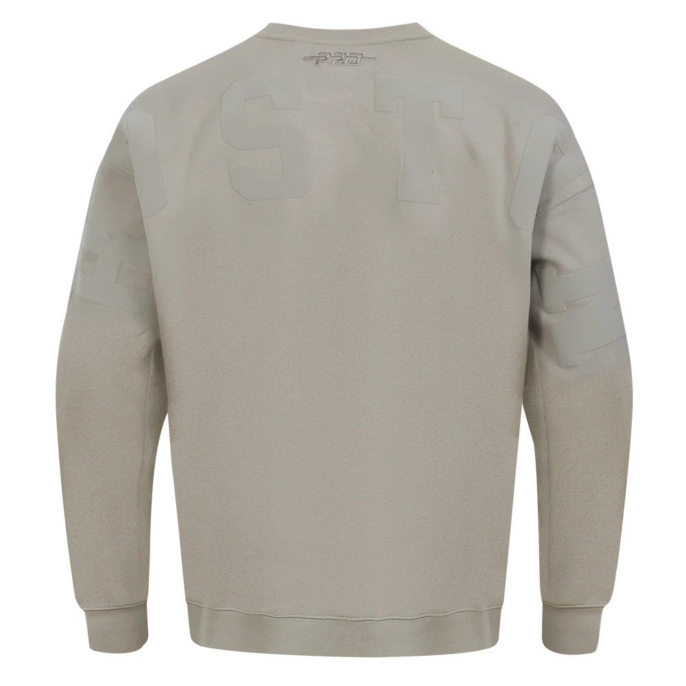 NBA BOSTON CELTICS WINGSPAN MEN'S DROP SHOULDER FLEECE CREWNECK (TAUPE) - Image 5