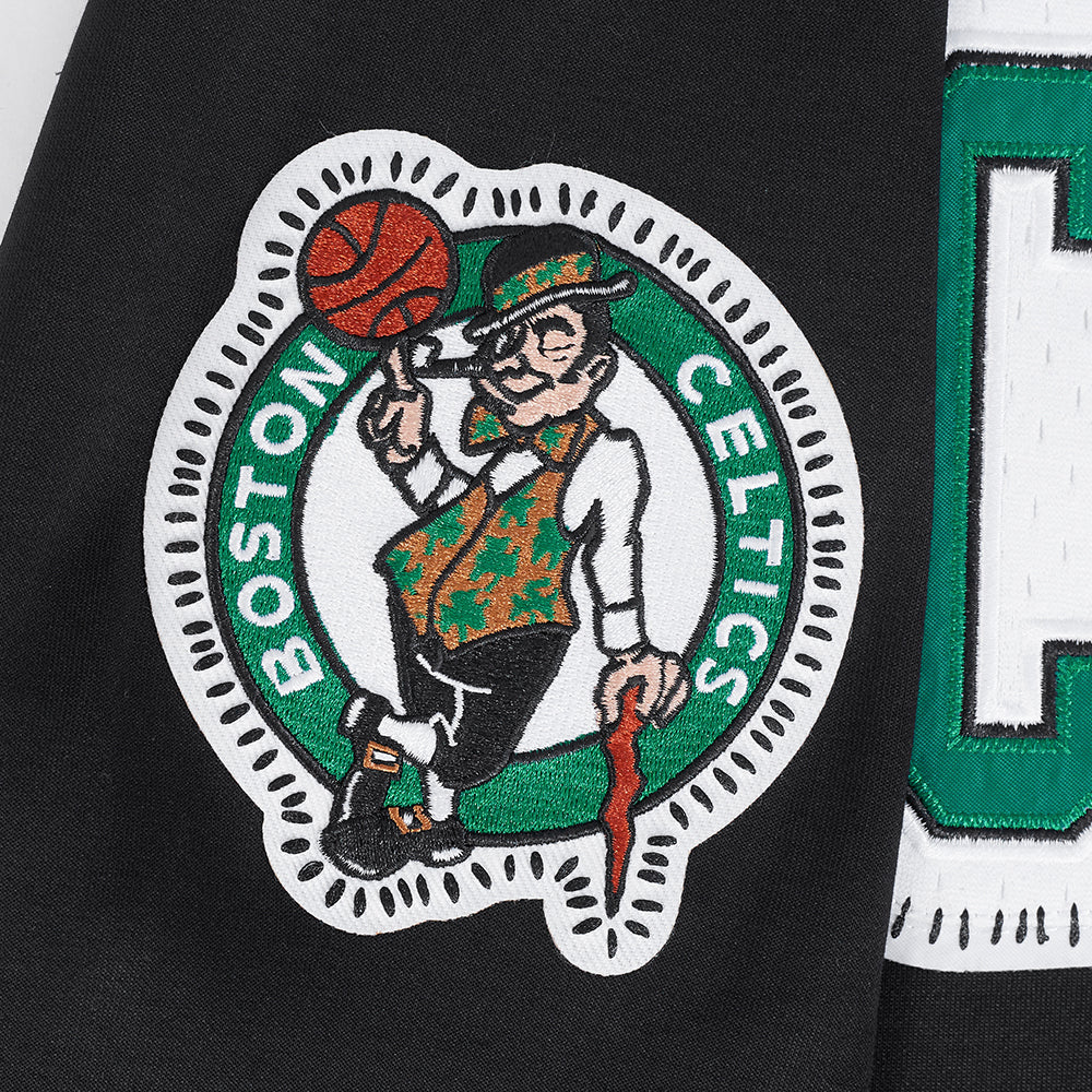 NBA BOSTON CELTICS DIY PICK STITCH MEN'S DOUBLE KNIT PULLOVER HOODIE (BLACK) - Image 5