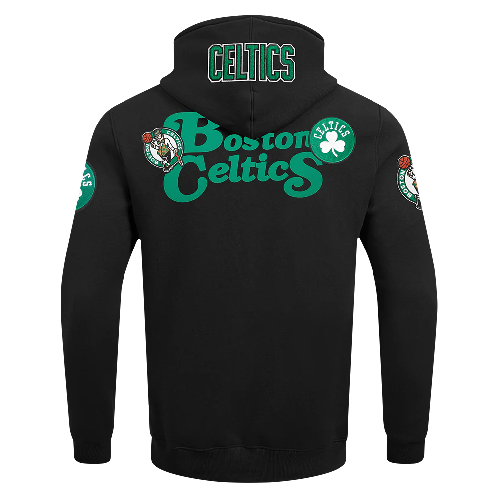 NBA BOSTON CELTICS SOUVENIR MEN'S FLEECE PULLOVER HOODIE (BLACK) - Image 7