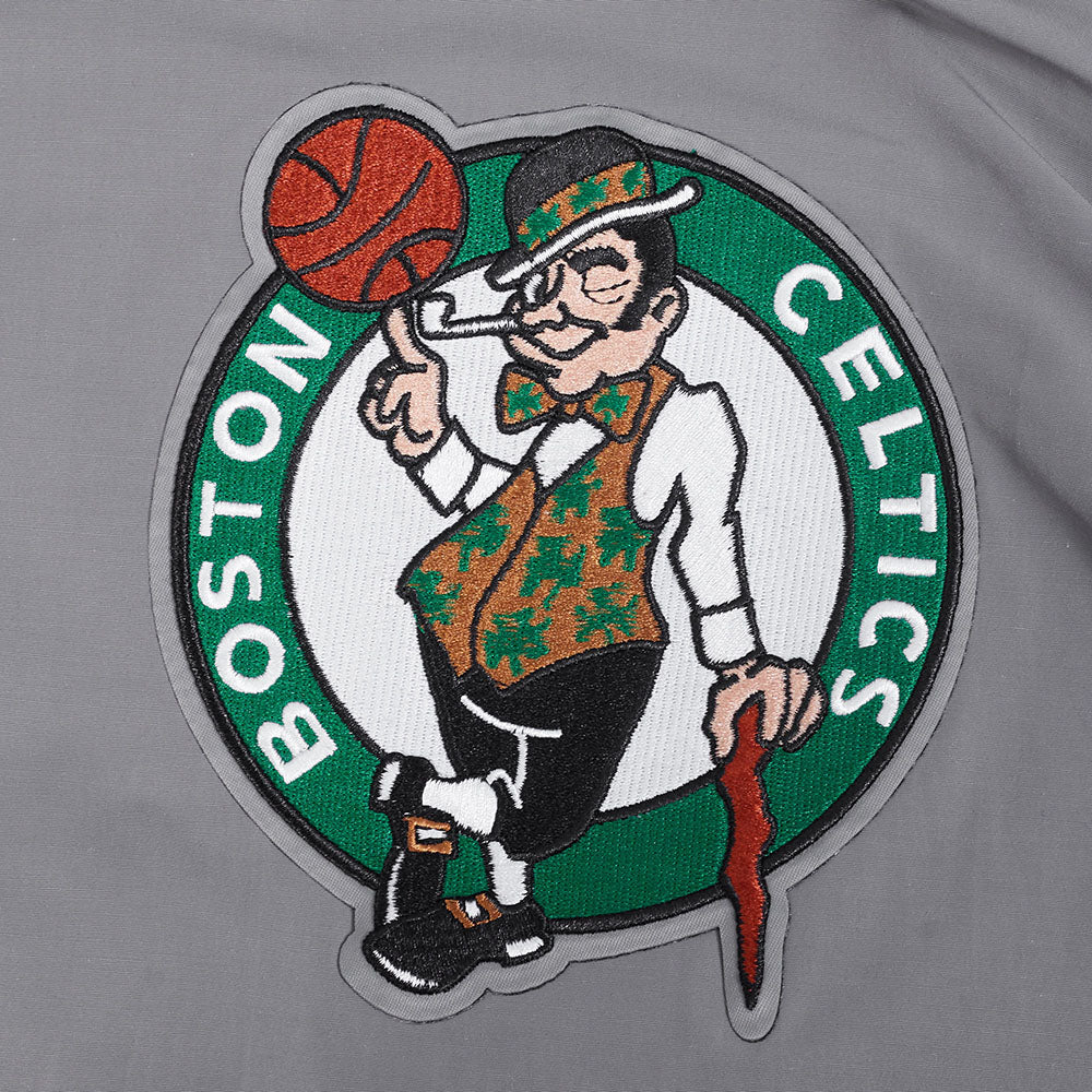 NBA BOSTON CELTICS CLASSIC WIND SUIT MEN'S WOVEN FULL ZIP PULLOVER HOODIE (GRAY) - Image 7