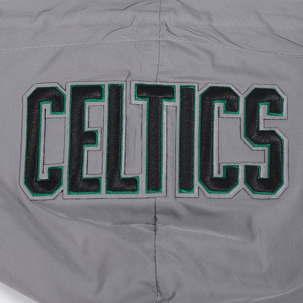 NBA BOSTON CELTICS CLASSIC WIND SUIT MEN'S WOVEN FULL ZIP PULLOVER HOODIE (GRAY) - Image 9