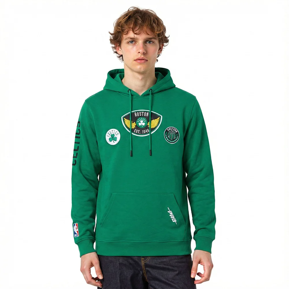 NBA BOSTON CELTICS BORN FOR SPORT MEN'S FLC PO HOODIE (KELLY GREEN)