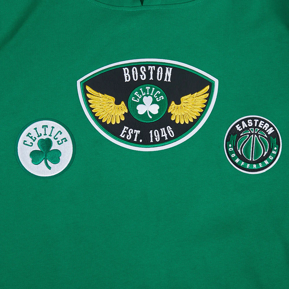 NBA BOSTON CELTICS BORN FOR SPORT MEN'S FLC PO HOODIE (KELLY GREEN) - Image 6