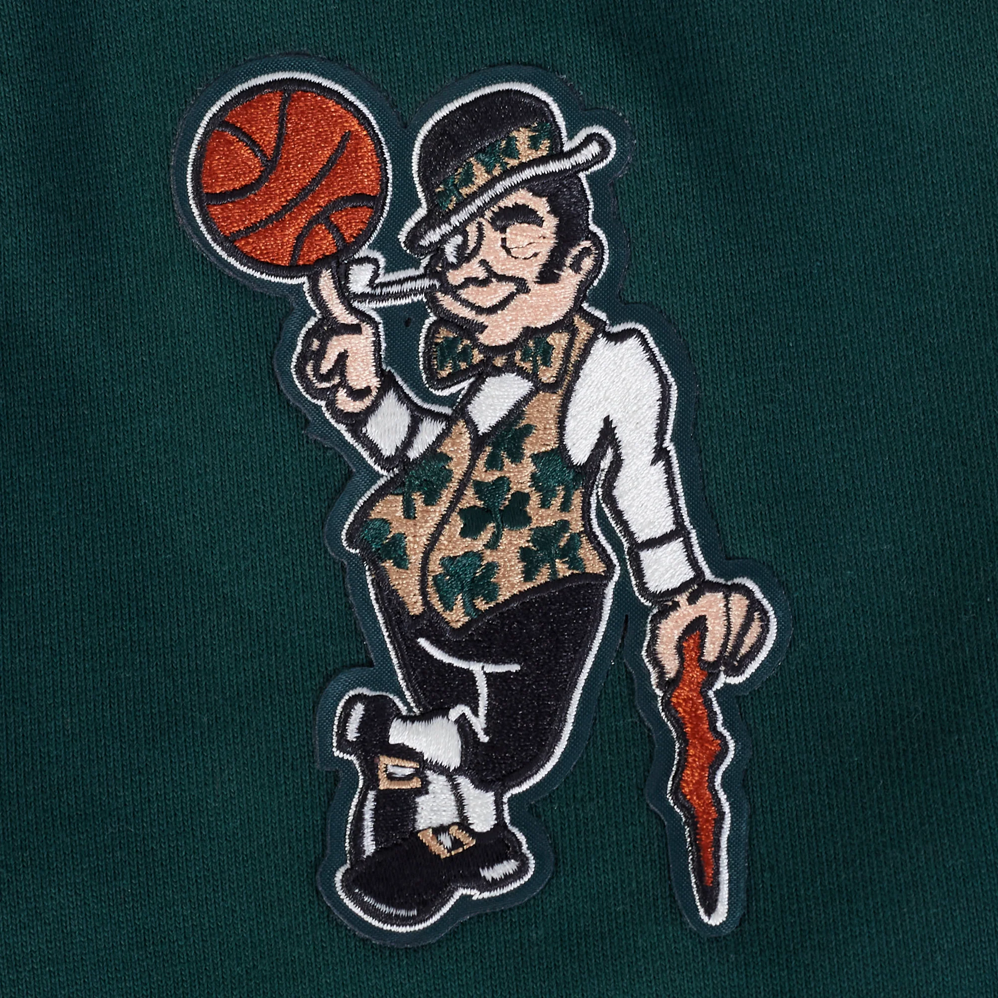 NBA BOSTON CELTICS MODERN ORIGINALS MEN'S FLC PO HOODIE (FOREST GREEN) - Image 6