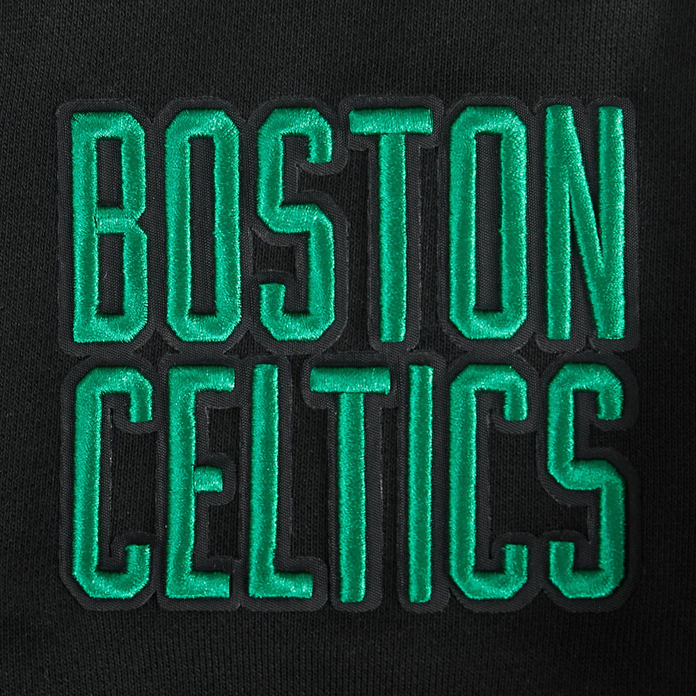 NBA BOSTON CELTICS CITY ARCH MEN'S FLC PO HOODIE (BLACK) - Image 7