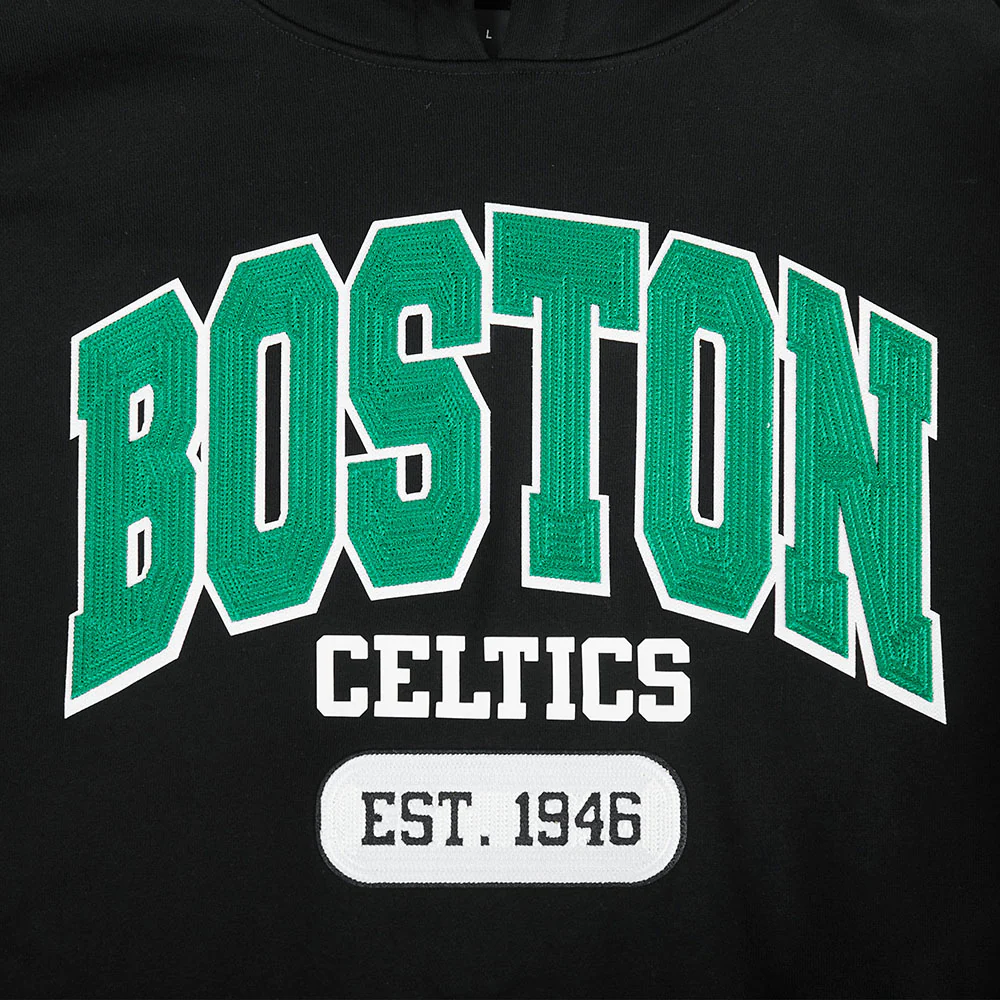 NBA BOSTON CELTICS CITY ARCH MEN'S FLC PO HOODIE (BLACK) - Image 8