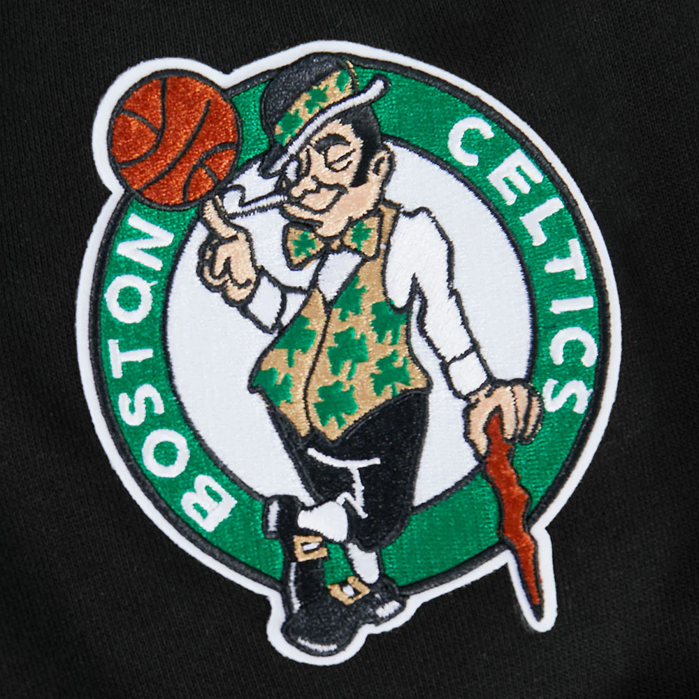 NBA BOSTON CELTICS CITY ARCH MEN'S FLC 1/4 ZIP (BLACK) - Image 5