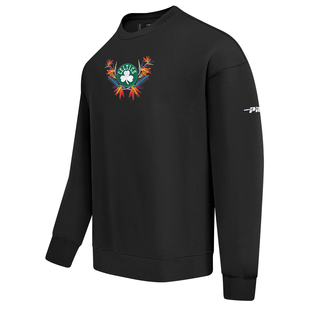 NBA BOSTON CELTICS PARADISE MEN'S CREWNECK SWEATSHIRT (BLACK) - Image 3