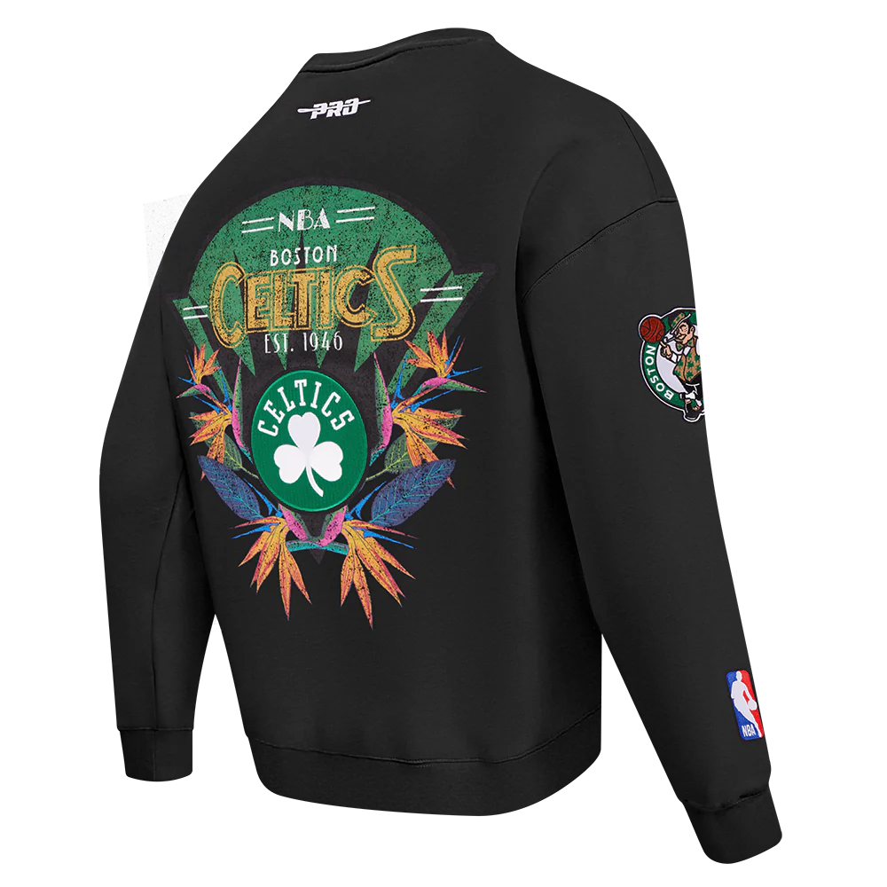 NBA BOSTON CELTICS PARADISE MEN'S CREWNECK SWEATSHIRT (BLACK) - Image 4