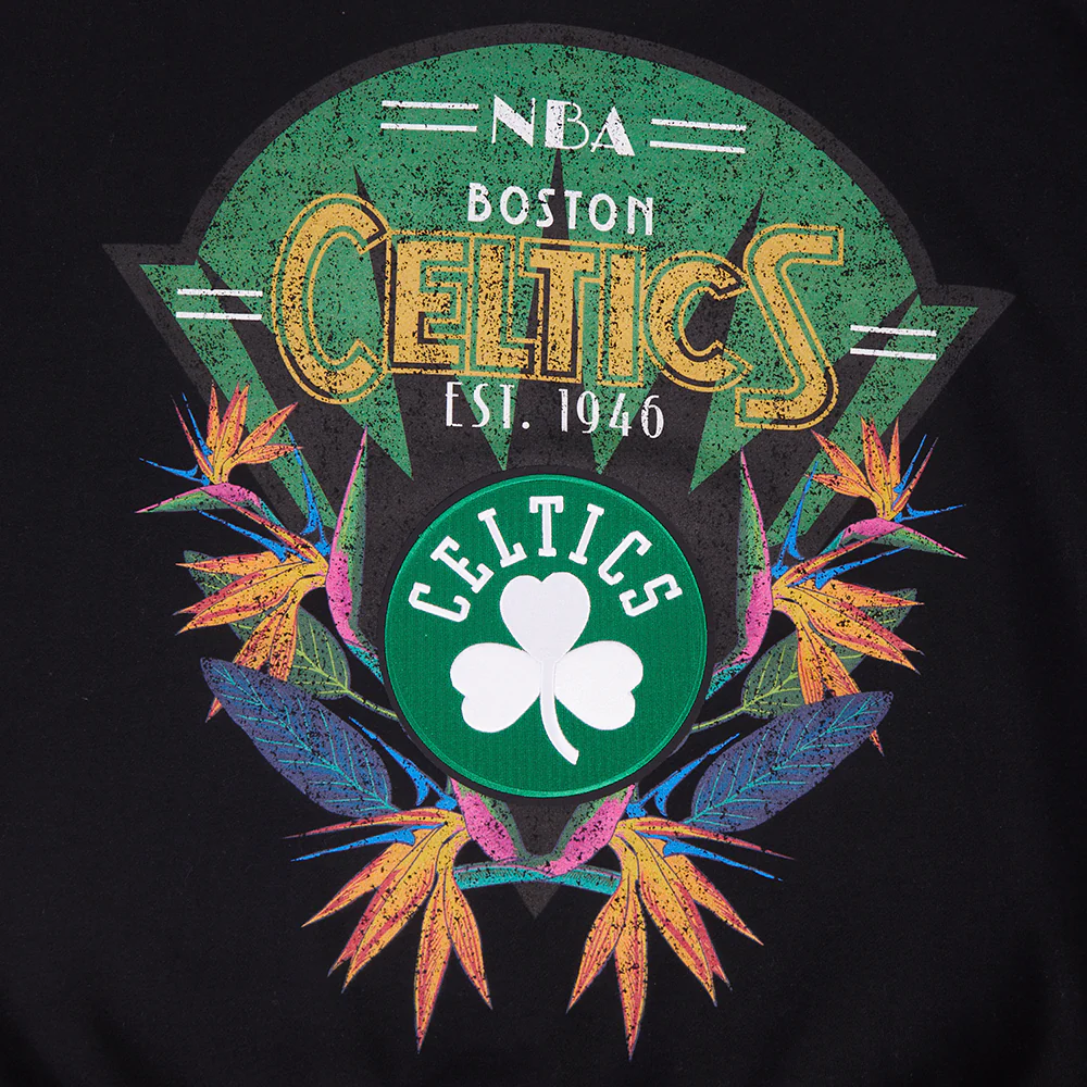 NBA BOSTON CELTICS PARADISE MEN'S CREWNECK SWEATSHIRT (BLACK) - Image 7
