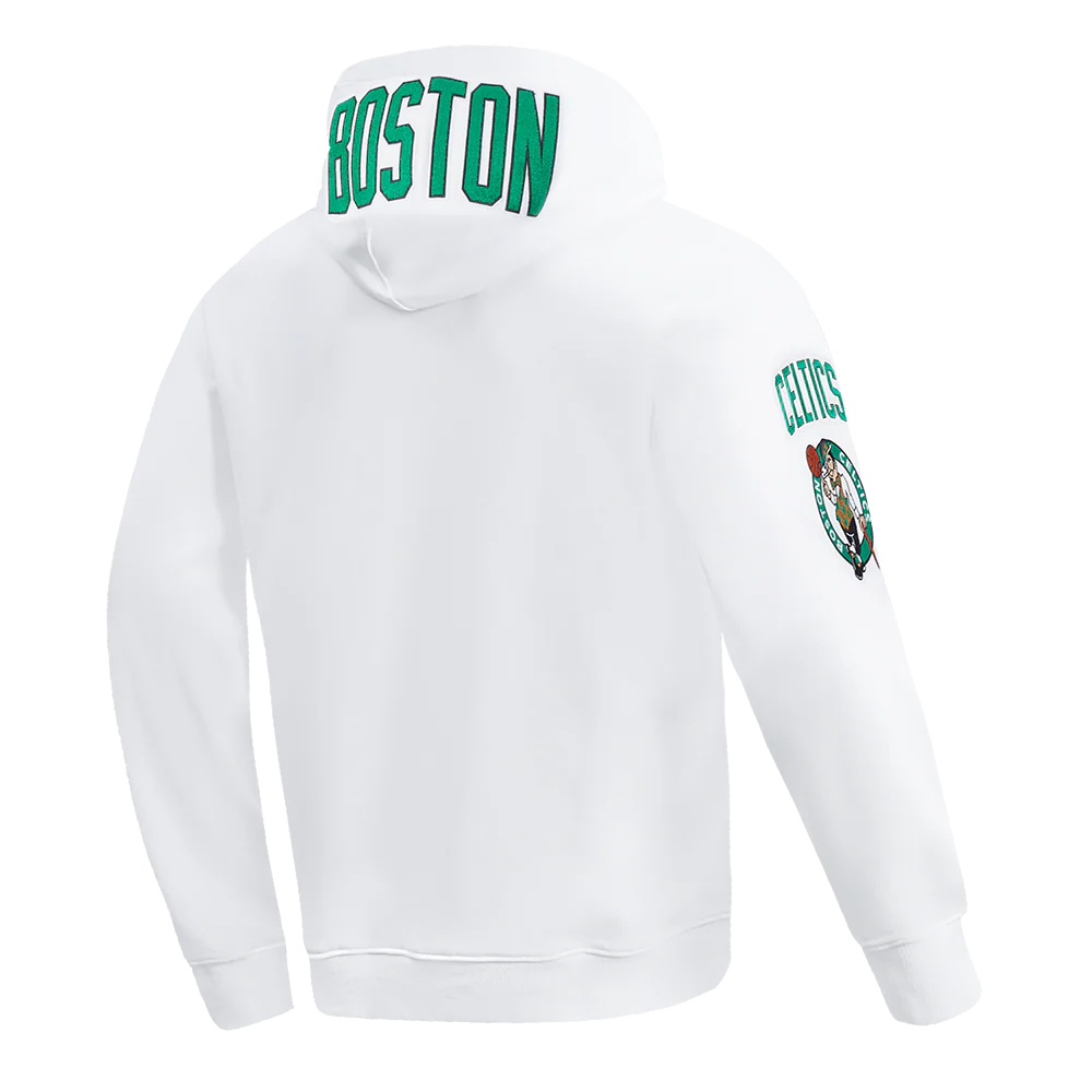 NBA BOSTON CELTICS CLASSIC CHENILLE MEN'S PULLOVER HOODIE (WHITE) - Image 4