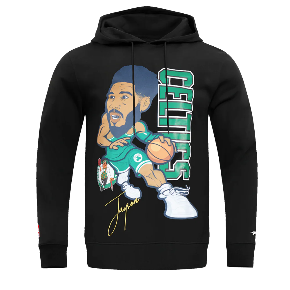 NBA BOSTON CELTICS JAYSON TATUM #0 DRIVE FLEECE PULLOVER HOODIE (BLACK)