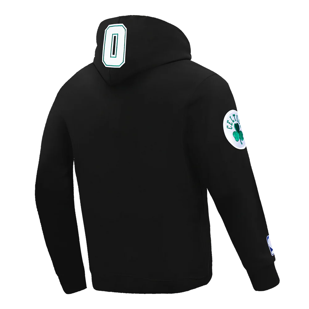 NBA BOSTON CELTICS JAYSON TATUM #0 DRIVE FLEECE PULLOVER HOODIE (BLACK) - Image 4