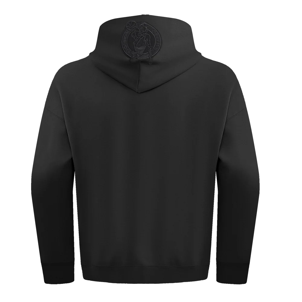 NBA BOSTON CELTICS NEUTRAL DROP SHOULDER FLEECE PULLOVER HOODIE (BLACK) - Image 5