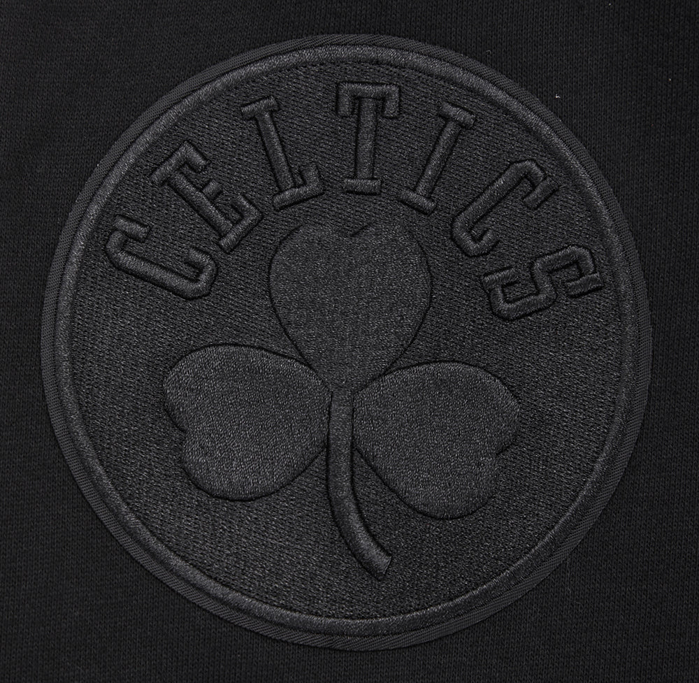 NBA BOSTON CELTICS NEUTRAL DROP SHOULDER FLEECE PULLOVER HOODIE (BLACK) - Image 9