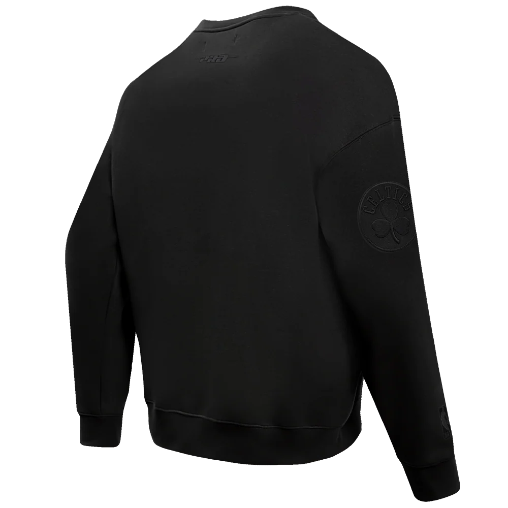 NBA BOSTON CELTICS NEUTRAL DROP SHOULDER FLEECE CREWNECK (BLACK) - Image 5